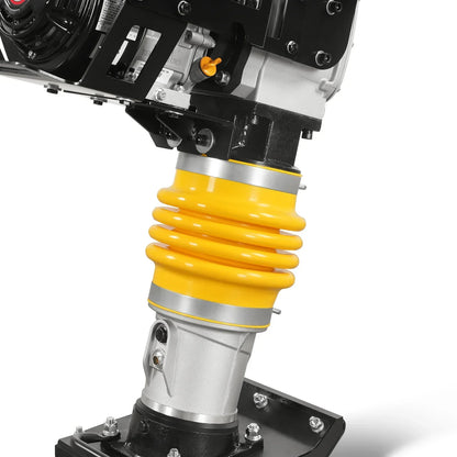 6.5 HP Tamping Rammer with Wheel Kit, 2700 lb Impact Force Jumping Jack Tamper Compactor for Soil, Gravel, Backfill and Foundation, TR90L
