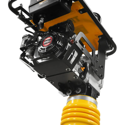 6.5 HP Tamping Rammer with Wheel Kit, 2700 lb Impact Force Jumping Jack Tamper Compactor for Soil, Gravel, Backfill and Foundation, TR90L
