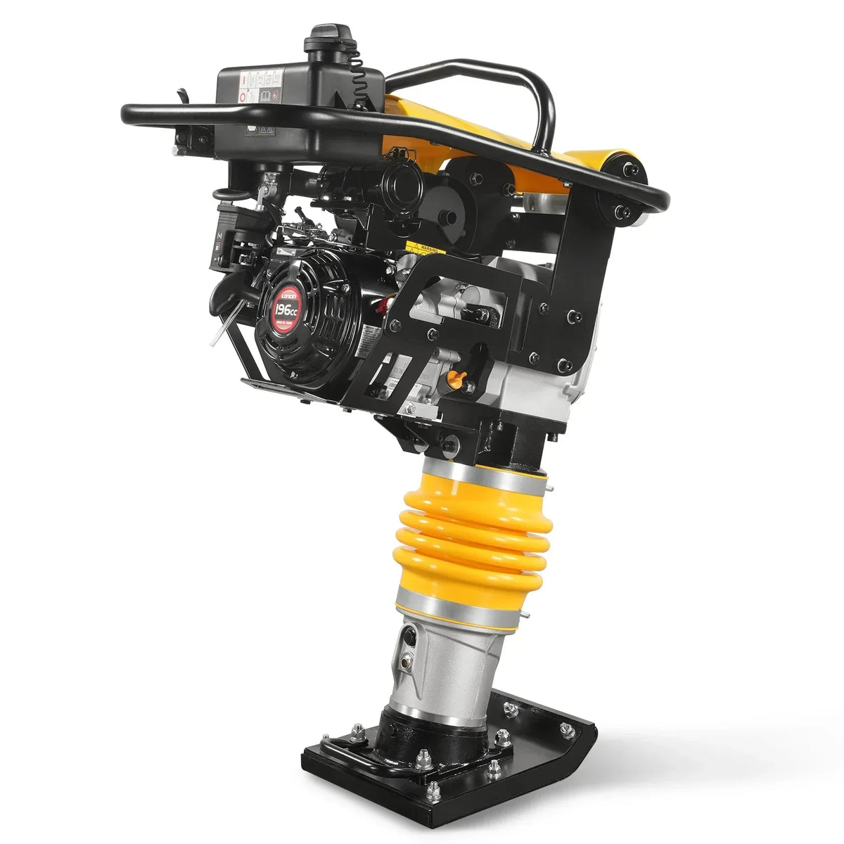 6.5 HP Tamping Rammer with Wheel Kit, 2700 lb Impact Force Jumping Jack Tamper Compactor for Soil, Gravel, Backfill and Foundation, TR90L
