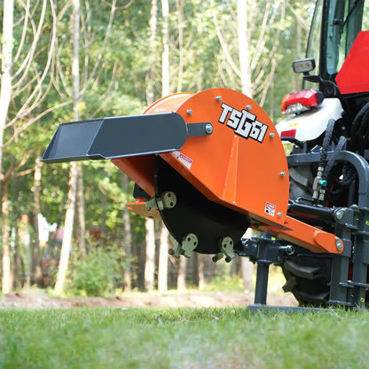 24'' Cutting Wheel Hydraulic Cylinders Stump Grinder,  (PTO Shaft Included with Slip Clutch) ,  35-60hp,   TSG61