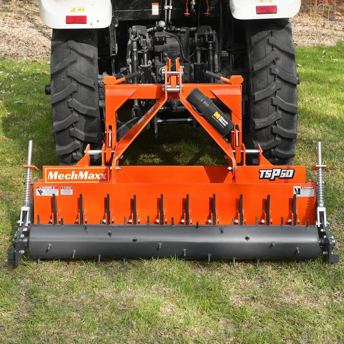 60" Heavy Duty Soil Pulverizer,  Single Spiked Roller,  21 Shanks,  Category 1 and 2,  3 Point Hitch Tractor Attachment,  TSP60