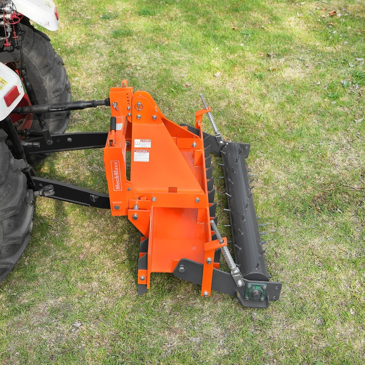 60" Heavy Duty Soil Pulverizer,  Single Spiked Roller,  21 Shanks,  Category 1 and 2,  3 Point Hitch Tractor Attachment,  TSP60