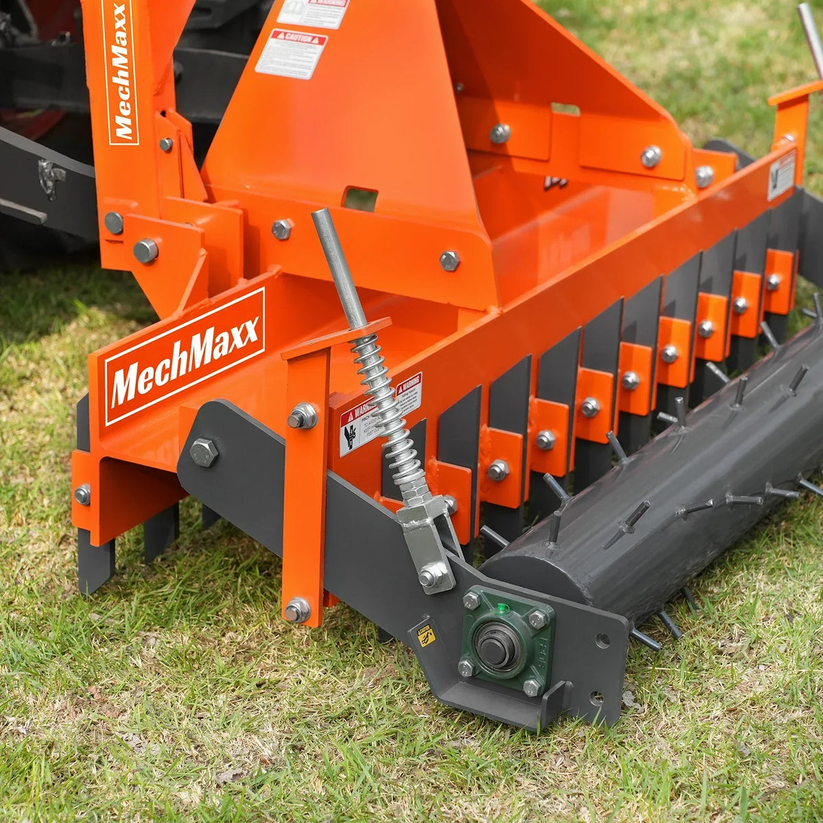 60" Heavy Duty Soil Pulverizer,  Single Spiked Roller,  21 Shanks,  Category 1 and 2,  3 Point Hitch Tractor Attachment,  TSP60