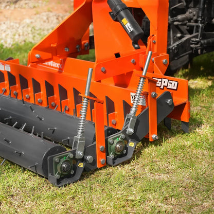 60" Heavy Duty Soil Pulverizer,  Double Spiked Roller,  21 Shanks,  Category 1 and 2,  3 Point Hitch Tractor Attachment,  TSP60D