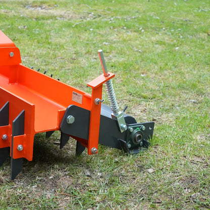 84" Heavy Duty Soil Pulverizer,  Single Spiked Roller,  29 Shanks,  Category 1 and 2,  3 Point Hitch Tractor Attachment,  TSP84