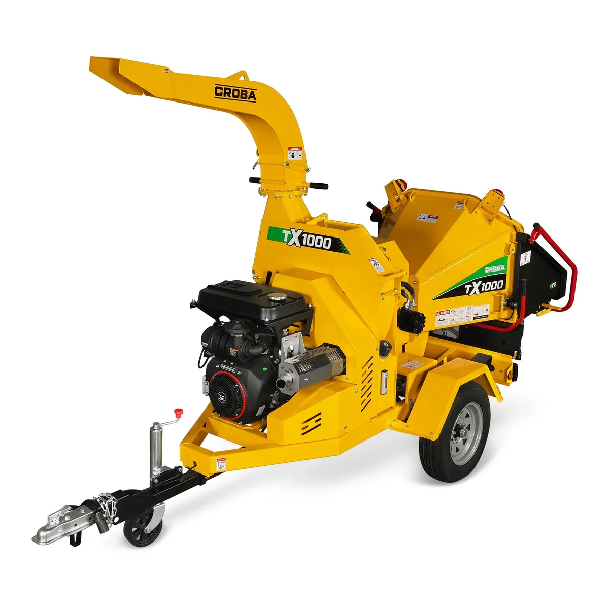 35hp 1000cc ZONSEN E-Start 8 inch Gas Powered Commerical Wood Chipper with Intelligent Hydraulic Feeding System ,  CROBA TX1000