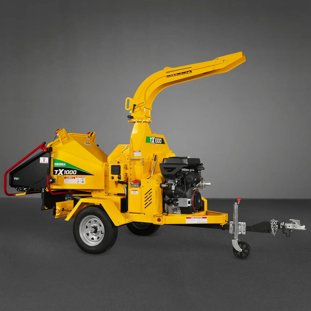 35hp 1000cc ZONSEN E-Start 8 inch Gas Powered Commerical Wood Chipper with Intelligent Hydraulic Feeding System ,  CROBA TX1000