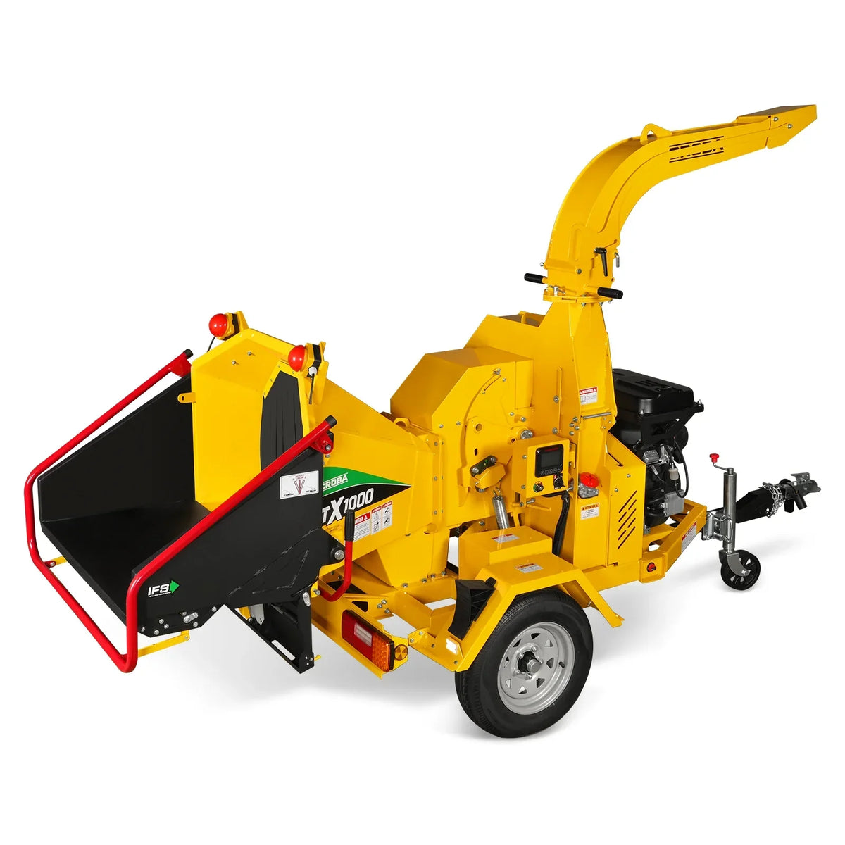 35hp 1000cc ZONSEN E-Start 8 inch Gas Powered Commerical Wood Chipper with Intelligent Hydraulic Feeding System ,  CROBA TX1000