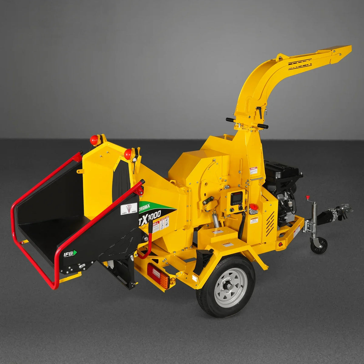 35hp 1000cc ZONSEN E-Start 8 inch Gas Powered Commerical Wood Chipper with Intelligent Hydraulic Feeding System ,  CROBA TX1000
