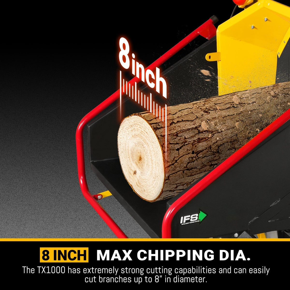 35hp 1000cc ZONSEN E-Start 8 inch Gas Powered Commerical Wood Chipper with Intelligent Hydraulic Feeding System ,  CROBA TX1000