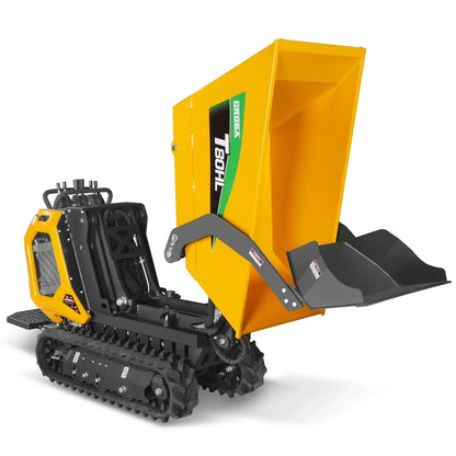 1100lb 420cc E-start Gas Engine Stand-ON Hydraulic Track Dumper Hydraulic Tipping and Lifting with Self-Loading,  T80HL