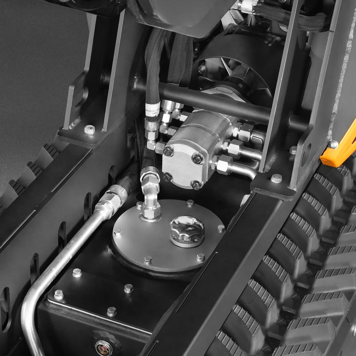 1100lb 420cc E-start Gas Engine Stand-ON Hydraulic Track Dumper Hydraulic Tipping and Lifting with Self-Loading,  T80HL