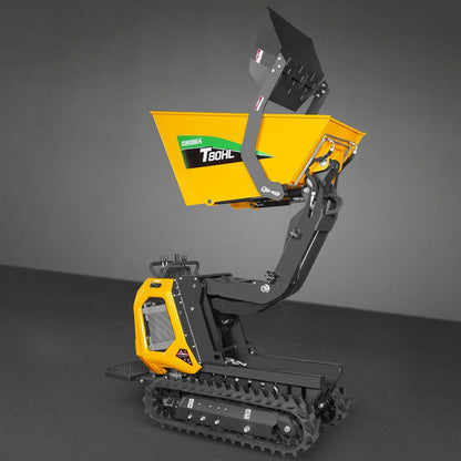 1100lb 420cc E-start Gas Engine Stand-ON Hydraulic Track Dumper Hydraulic Tipping and Lifting with Self-Loading,  T80HL
