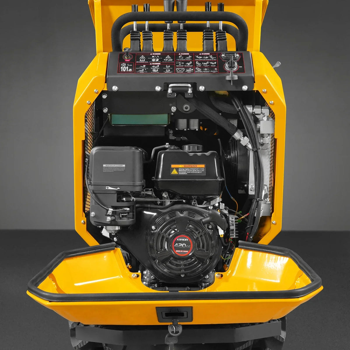 1100lb 420cc E-start Gas Engine Stand-ON Hydraulic Track Dumper Hydraulic Tipping and Lifting with Self-Loading,  T80HL