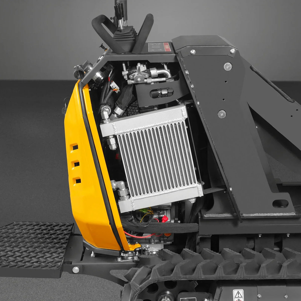 1100lb 420cc E-start Gas Engine Stand-ON Hydraulic Track Dumper Hydraulic Tipping and Lifting with Self-Loading,  T80HL