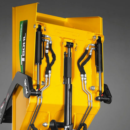 1100lb 420cc E-start Gas Engine Stand-ON Hydraulic Track Dumper Hydraulic Tipping and Lifting with Self-Loading,  T80HL