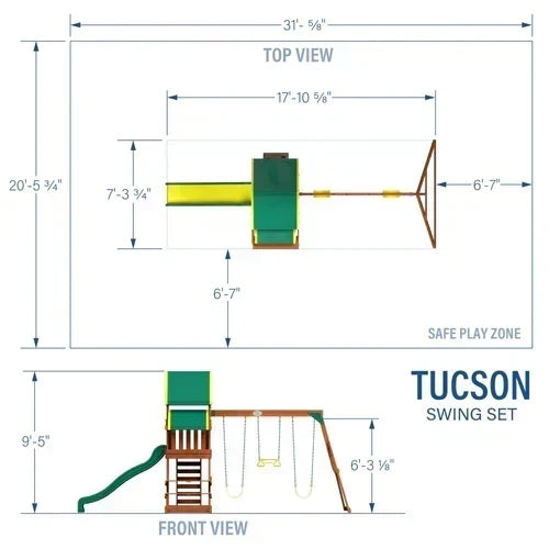 Backyard Discovery Tucson Swing Set