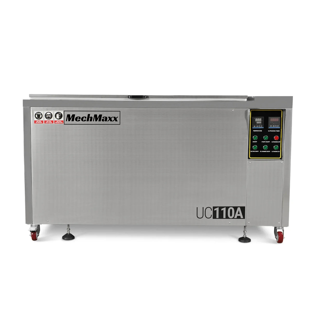 114 Gal / 432L Heavy Duty Industrial Ultrasonic Parts Washer, 28kHz 60 Transducers, Oil Skimmer, SS304 Tank, 10kW Heater, 208–240V 3 Phase Power