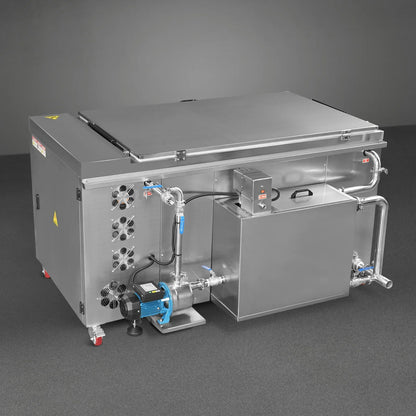 114 Gal / 432L Heavy Duty Industrial Ultrasonic Parts Washer, 28kHz 60 Transducers, Oil Skimmer, SS304 Tank, 10kW Heater, 208–240V 3 Phase Power