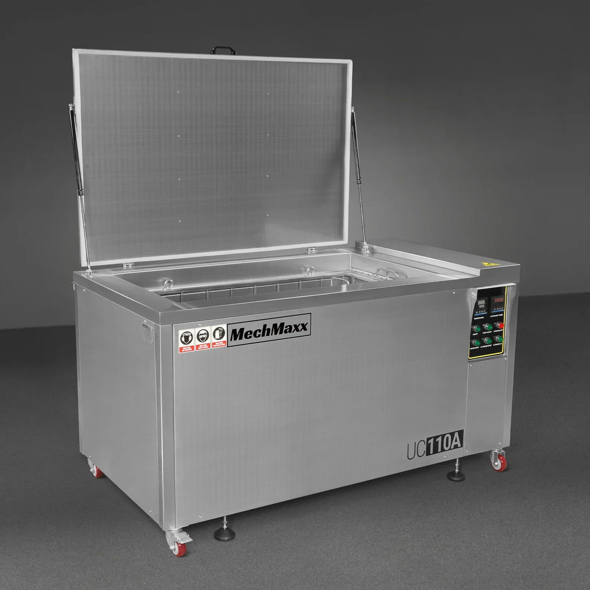 114 Gal / 432L Heavy Duty Industrial Ultrasonic Parts Washer, 28kHz 60 Transducers, Oil Skimmer, SS304 Tank, 10kW Heater, 208–240V 3 Phase Power