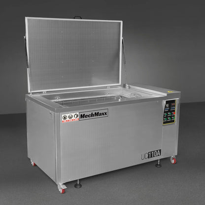 114 Gal / 432L Heavy Duty Industrial Ultrasonic Parts Washer, 28kHz 60 Transducers, Oil Skimmer, SS304 Tank, 10kW Heater, 208–240V 3 Phase Power