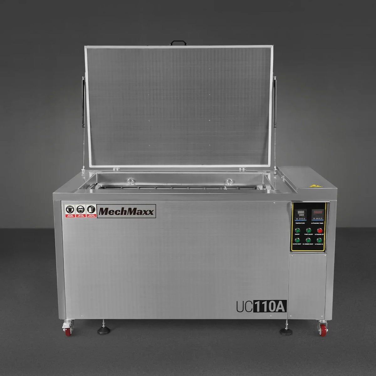 114 Gal / 432L Heavy Duty Industrial Ultrasonic Parts Washer, 28kHz 60 Transducers, Oil Skimmer, SS304 Tank, 10kW Heater, 208–240V 3 Phase Power