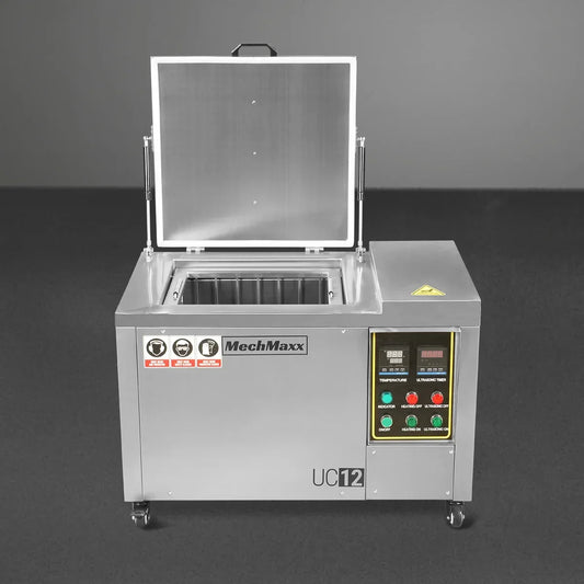 12 Gal / 47 L Heavy Duty Industrial Ultrasonic Parts Washer, 28kHz 9 Transducers , SS304 Tank, 6.6kW Heater, 208–240V 1 Phase Power