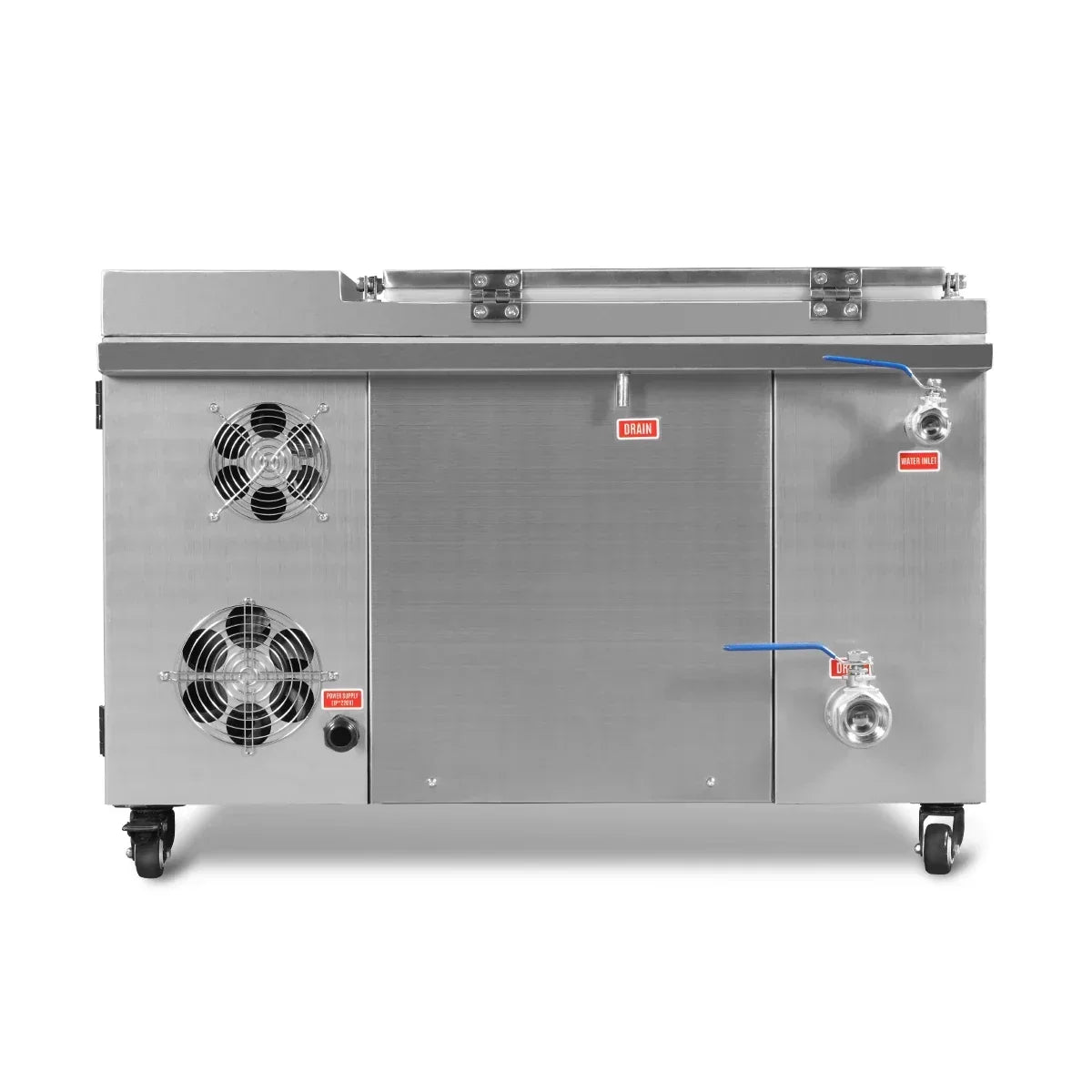 12 Gal / 47 L Heavy Duty Industrial Ultrasonic Parts Washer, 28kHz 9 Transducers , SS304 Tank, 6.6kW Heater, 208–240V 1 Phase Power