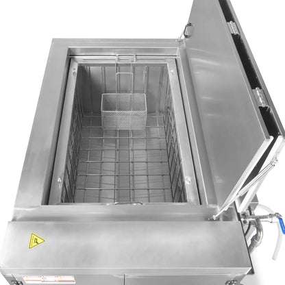 207 Gal / 785L Heavy Duty Industrial Ultrasonic Parts Washer, 28kHz 96 Transducers, Oil Skimmer, SS304 Tank, 22kW Heater, 208–240V 3 Phase Power