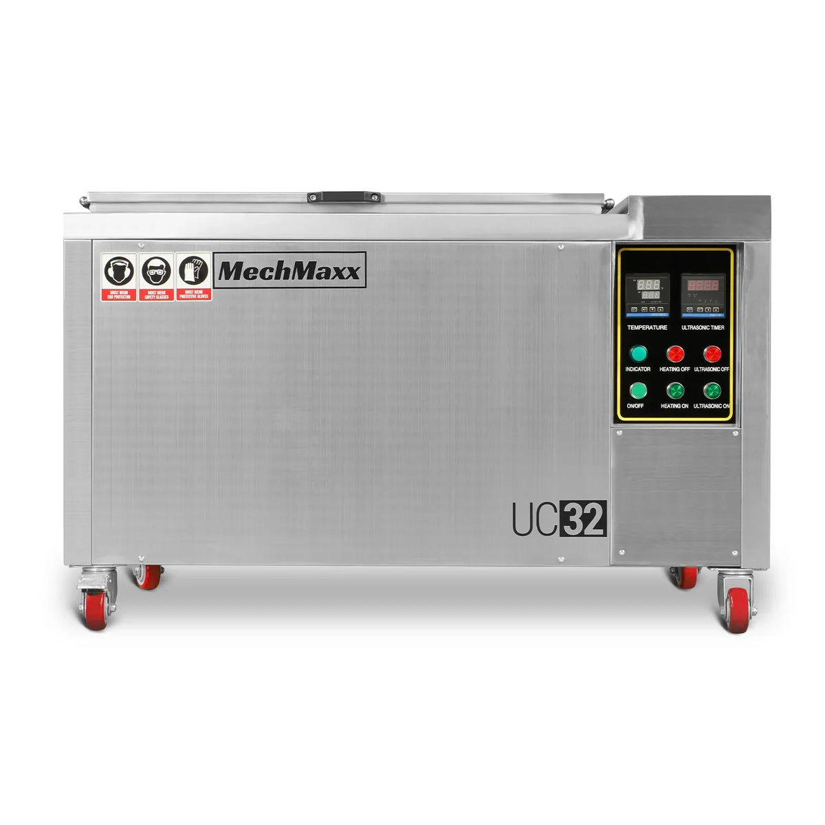 32 Gal / 120L Heavy Duty Industrial Ultrasonic Parts Washer, 28kHz 20 Transducers , SS304 Tank, 6.6kW Heater, 208–240V 3 Phase Power