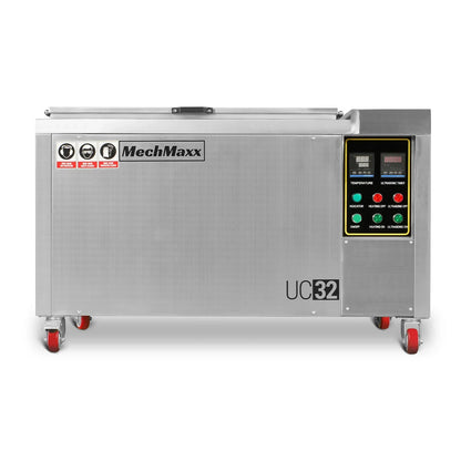 32 Gal / 120L Heavy Duty Industrial Ultrasonic Parts Washer, 28kHz 20 Transducers , SS304 Tank, 6.6kW Heater, 208–240V 3 Phase Power