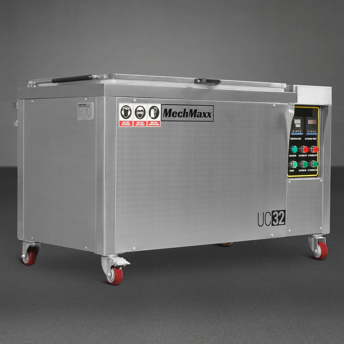 32 Gal / 120L Heavy Duty Industrial Ultrasonic Parts Washer, 28kHz 20 Transducers , SS304 Tank, 6.6kW Heater, 208–240V 3 Phase Power