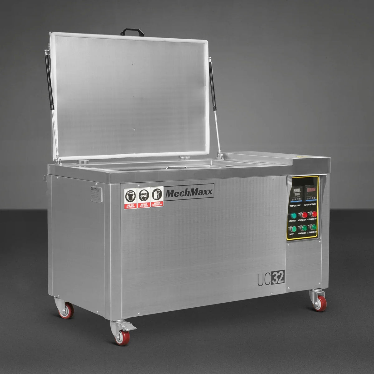 32 Gal / 120L Heavy Duty Industrial Ultrasonic Parts Washer, 28kHz 20 Transducers , SS304 Tank, 6.6kW Heater, 208–240V 3 Phase Power
