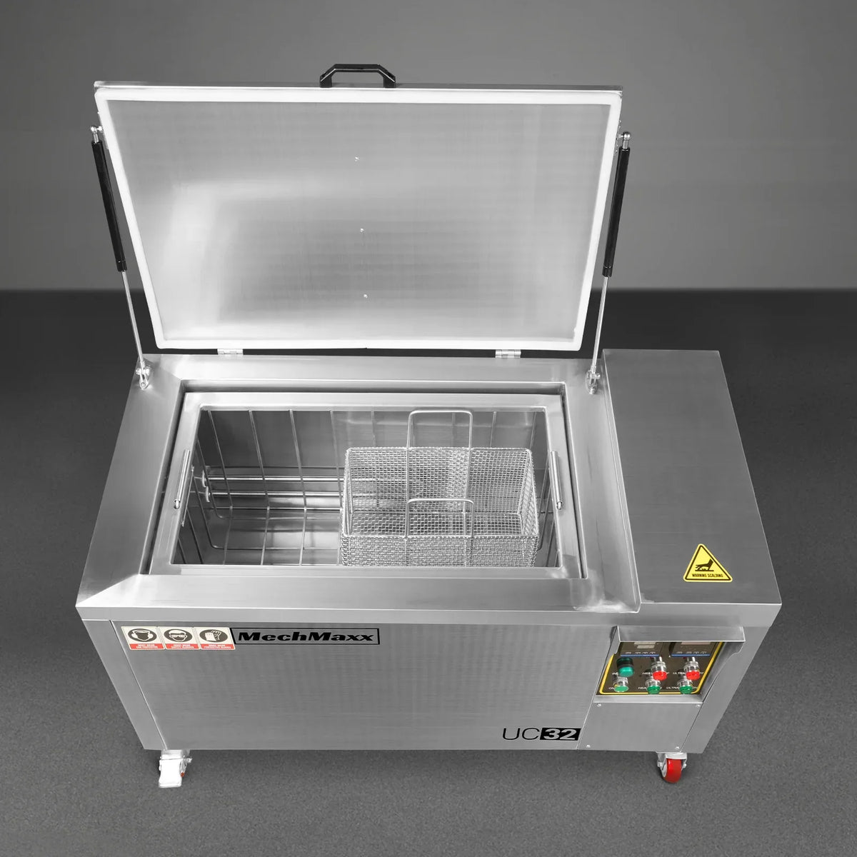 32 Gal / 120L Heavy Duty Industrial Ultrasonic Parts Washer, 28kHz 20 Transducers , SS304 Tank, 6.6kW Heater, 208–240V 3 Phase Power