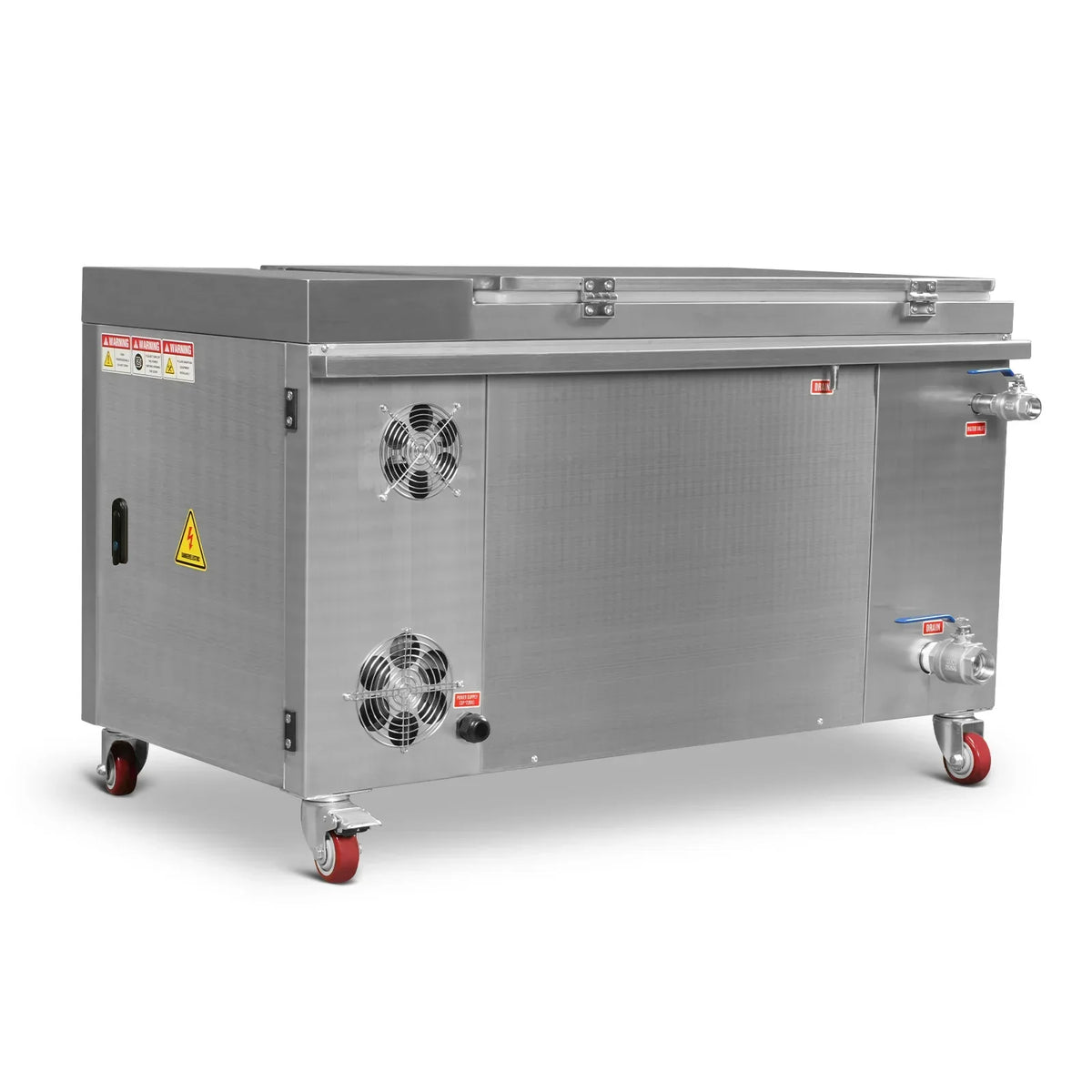 32 Gal / 120L Heavy Duty Industrial Ultrasonic Parts Washer, 28kHz 20 Transducers , SS304 Tank, 6.6kW Heater, 208–240V 3 Phase Power