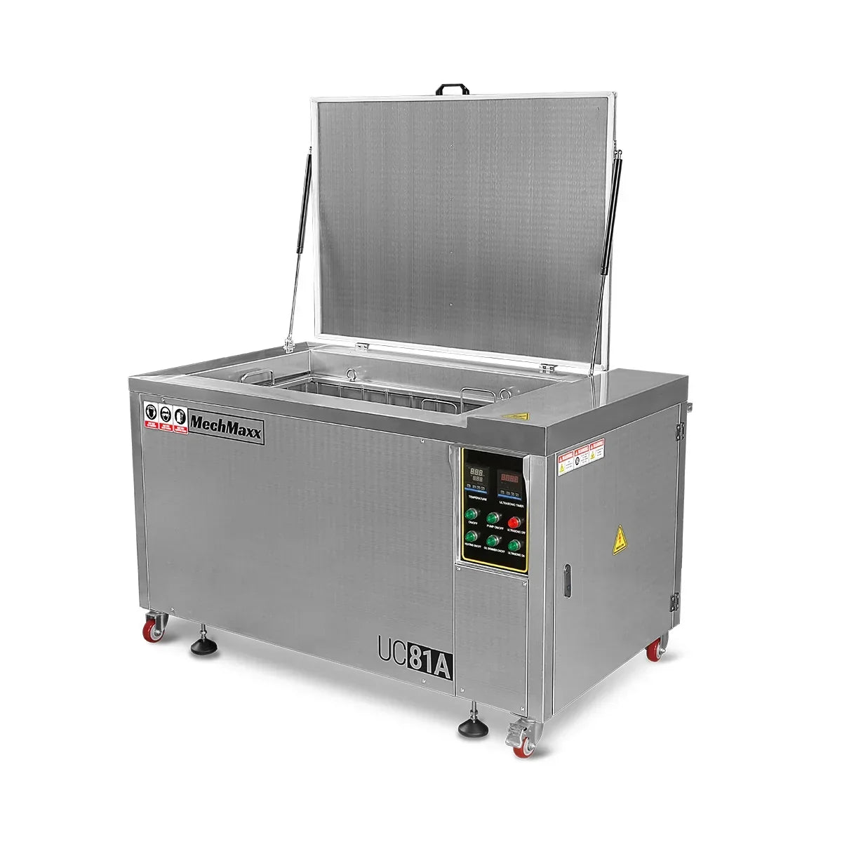 81 Gal / 308L Heavy Duty Industrial Ultrasonic Parts Washer, 28kHz 40 Transducers, Oil Skimmer, SS304 Tank, 10kW Heater, 208–240V 3 Phase Power