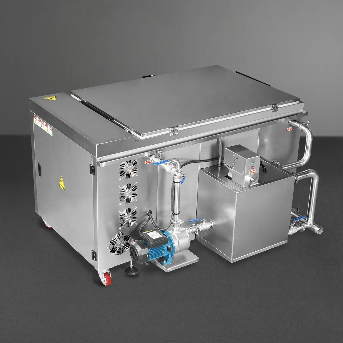 81 Gal / 308L Heavy Duty Industrial Ultrasonic Parts Washer, 28kHz 40 Transducers, Oil Skimmer, SS304 Tank, 10kW Heater, 208–240V 3 Phase Power