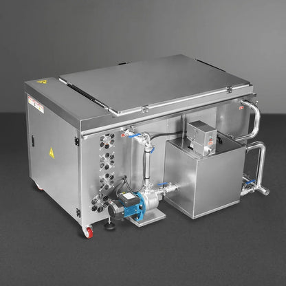 81 Gal / 308L Heavy Duty Industrial Ultrasonic Parts Washer, 28kHz 40 Transducers, Oil Skimmer, SS304 Tank, 10kW Heater, 208–240V 3 Phase Power