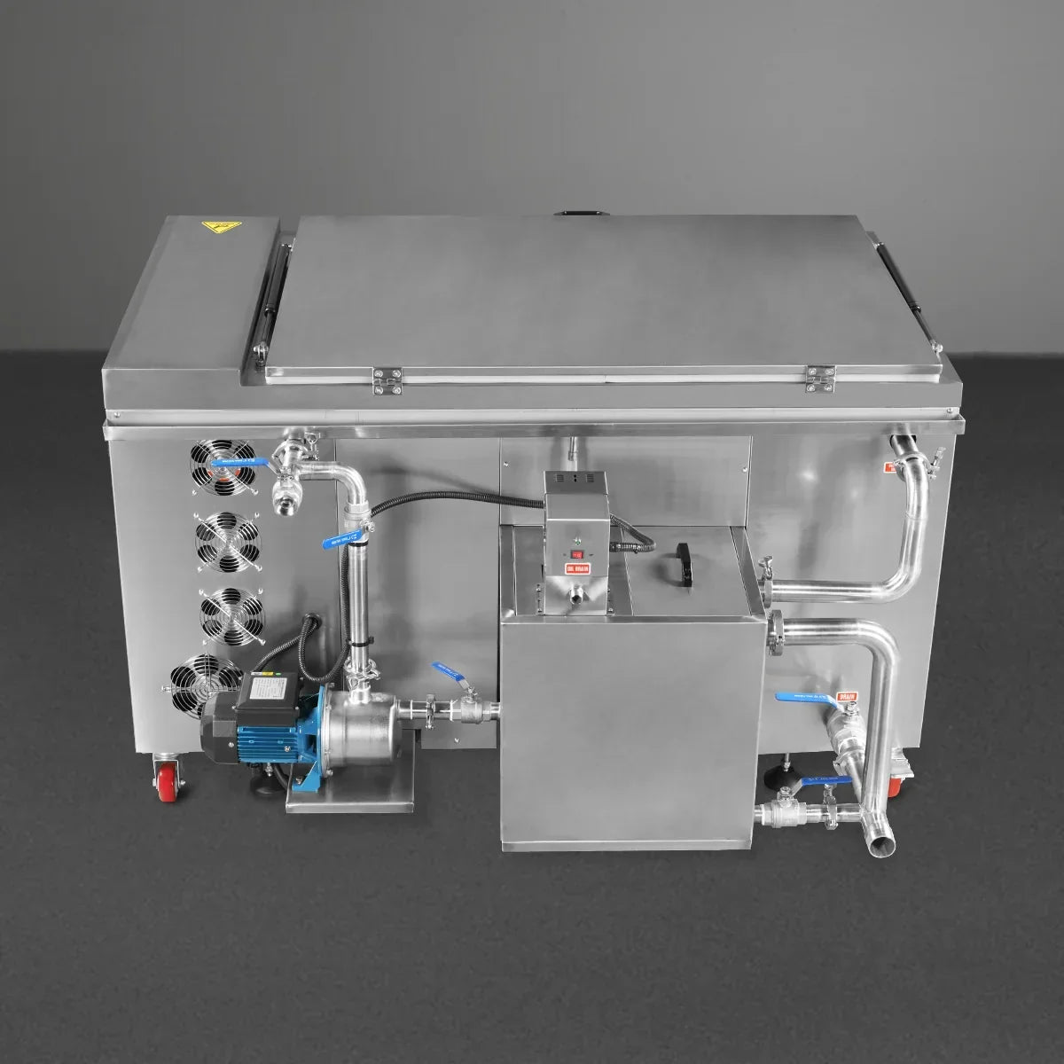 81 Gal / 308L Heavy Duty Industrial Ultrasonic Parts Washer, 28kHz 40 Transducers, Oil Skimmer, SS304 Tank, 10kW Heater, 208–240V 3 Phase Power