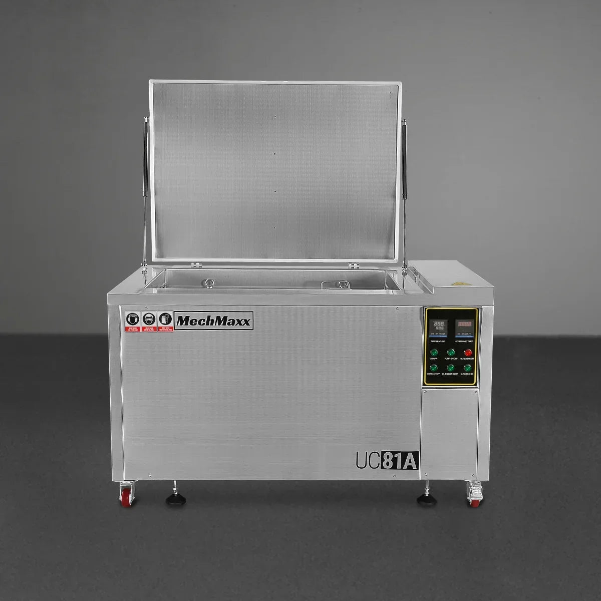 81 Gal / 308L Heavy Duty Industrial Ultrasonic Parts Washer, 28kHz 40 Transducers, Oil Skimmer, SS304 Tank, 10kW Heater, 208–240V 3 Phase Power