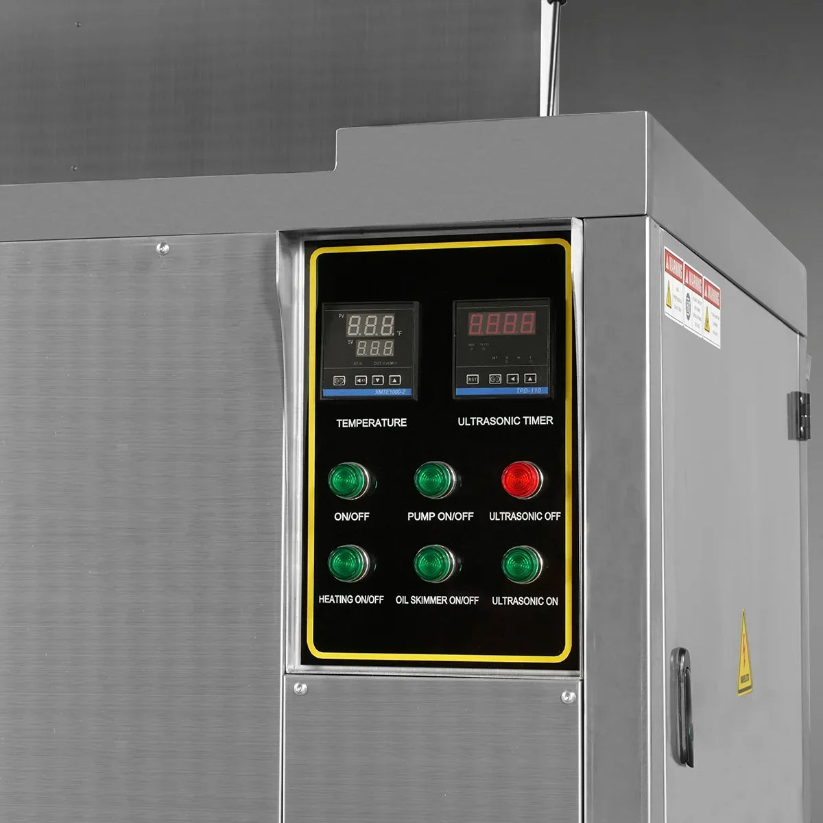 81 Gal / 308L Heavy Duty Industrial Ultrasonic Parts Washer, 28kHz 40 Transducers, Oil Skimmer, SS304 Tank, 10kW Heater, 208–240V 3 Phase Power