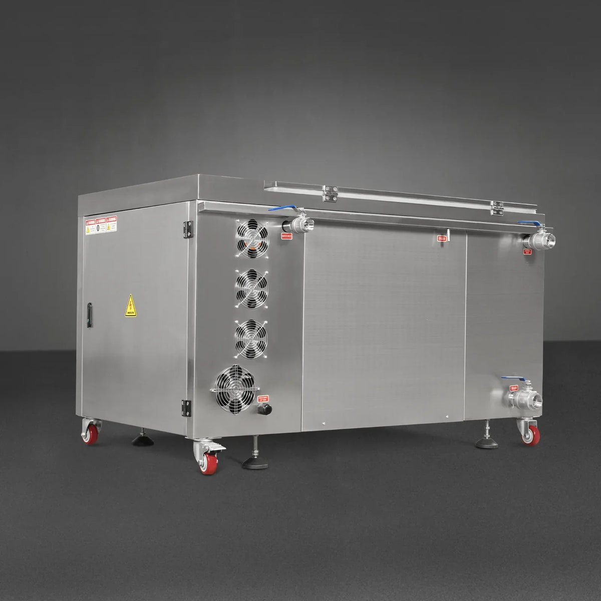81 Gal / 308L Heavy Duty Industrial Ultrasonic Parts Washer, 28kHz 40 Transducers,  SS304 Tank, 10kW Heater, 208–240V 3 Phase Power