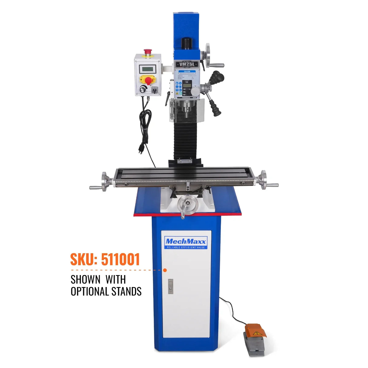 7‘’ x 27-1/2‘’ Benchtop Mini Mill Drill Machine, Variable Speed, Brshless Motor, R8 Spindle, 1.5 HP, 110V, Compact Milling Drilling Tool for Garage Shop, DIY Metalworking without Stand VM25L