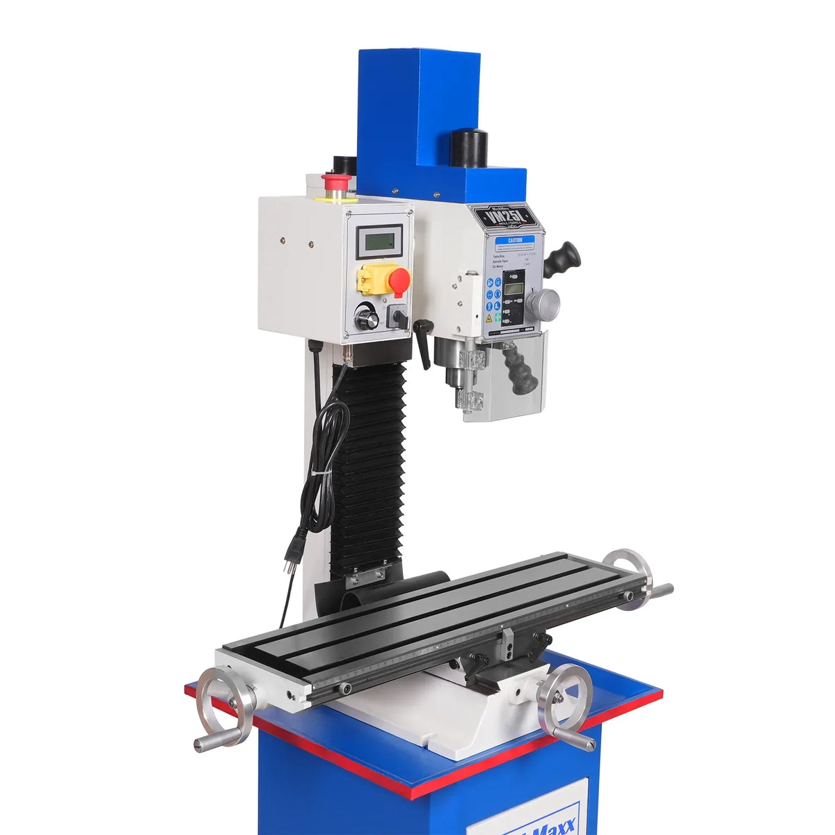 7‘’ x 27-1/2‘’ Benchtop Mini Mill Drill Machine, Variable Speed, Brshless Motor, R8 Spindle, 1.5 HP, 110V, Compact Milling Drilling Tool for Garage Shop, DIY Metalworking without Stand VM25L