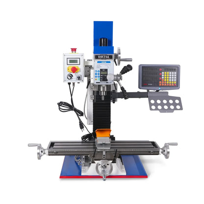 1.5HP 7‘’x 27-1/2‘’ Benchtop Mini Mill Drill Machine, Variable Speed, R8 Spindle, Brushless Motor, 110V, Compact Milling Drilling Tool for Garage Shop, DIY Metalworking without Stand VM25LD