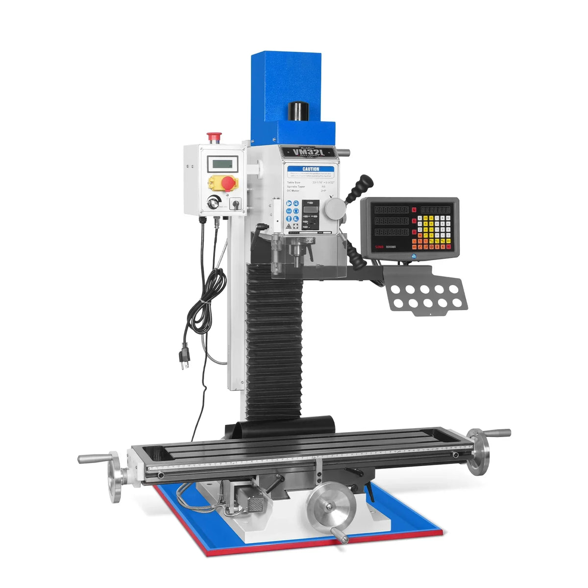 8-1/4"x33'' Industrial Benchtop Mill Drill Machine with DRO, Variable Speed, Brushless Motor, R8 Spindle, 2 HP, 110V, Compact Milling Drilling Tool for Garage Shop, DIY Metalworking without Stand VM32LD
