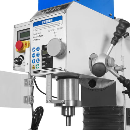 8-1/4"x33'' Industrial Benchtop Mill Drill Machine with DRO, Variable Speed, Brushless Motor, R8 Spindle, 2 HP, 110V, Compact Milling Drilling Tool for Garage Shop, DIY Metalworking without Stand VM32LD
