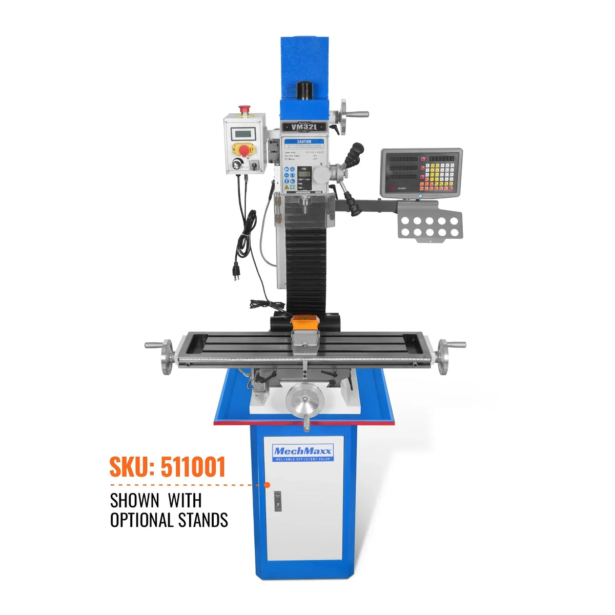 8-1/4"x33'' Industrial Benchtop Mill Drill Machine with DRO, Variable Speed, Brushless Motor, R8 Spindle, 2 HP, 110V, Compact Milling Drilling Tool for Garage Shop, DIY Metalworking without Stand VM32LD