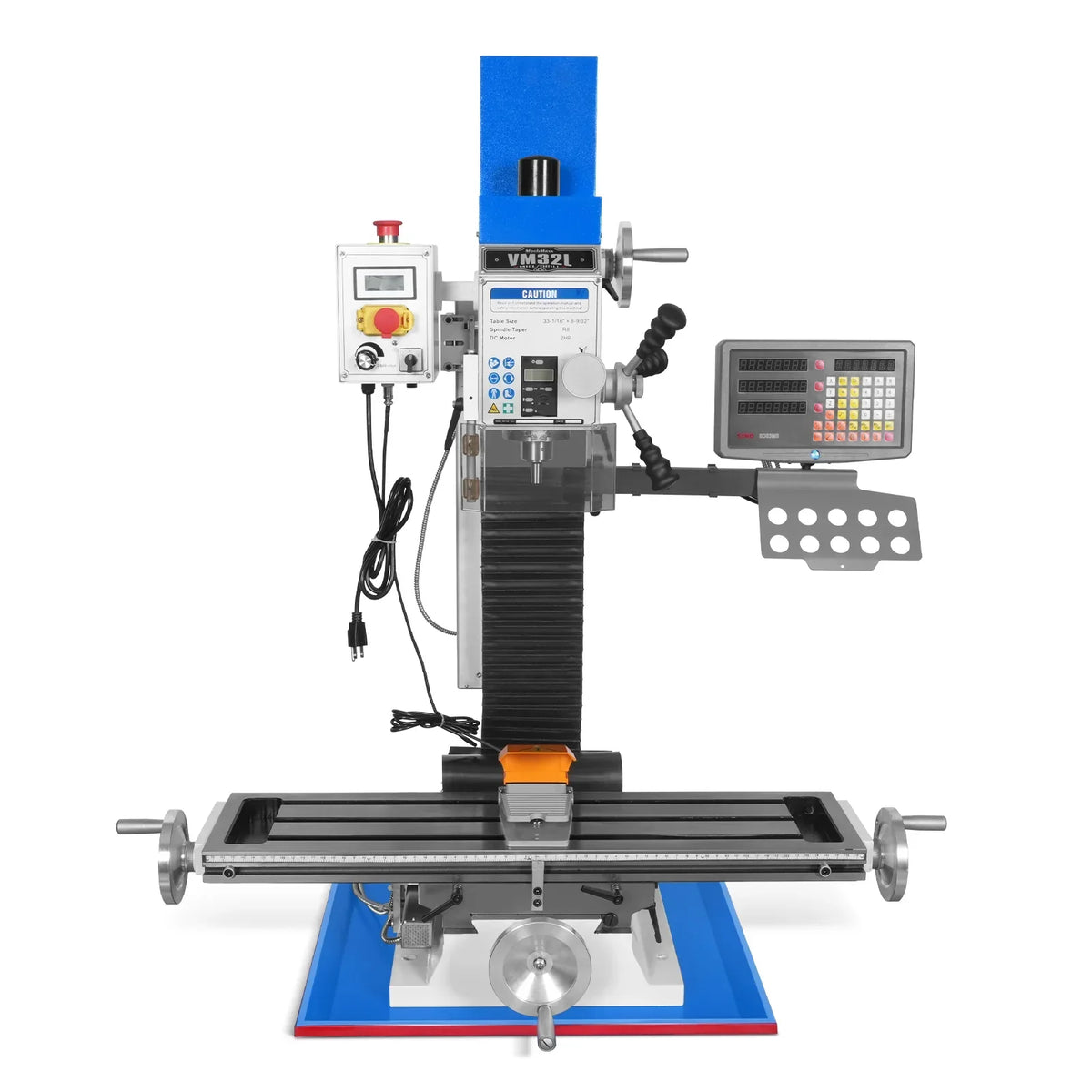 8-1/4"x33'' Industrial Benchtop Mill Drill Machine with DRO, Variable Speed, Brushless Motor, R8 Spindle, 2 HP, 110V, Compact Milling Drilling Tool for Garage Shop, DIY Metalworking without Stand VM32LD