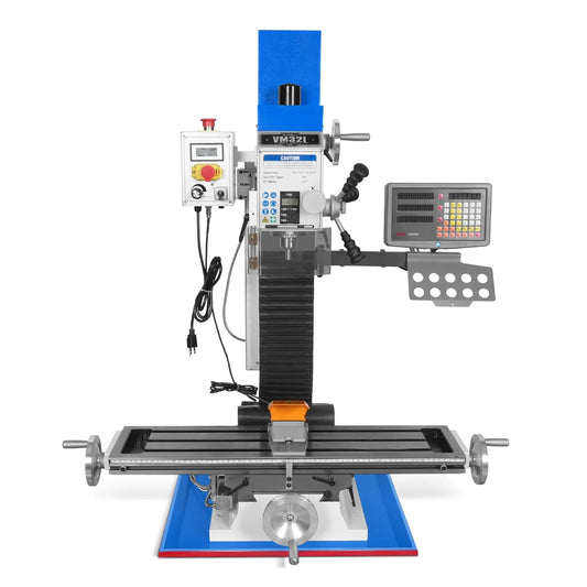 8-1/4"x33'' Industrial Benchtop Mill Drill Machine with DRO, Variable Speed, Brushless Motor, R8 Spindle, 2 HP, 110V, Compact Milling Drilling Tool for Garage Shop, DIY Metalworking without Stand VM32LD